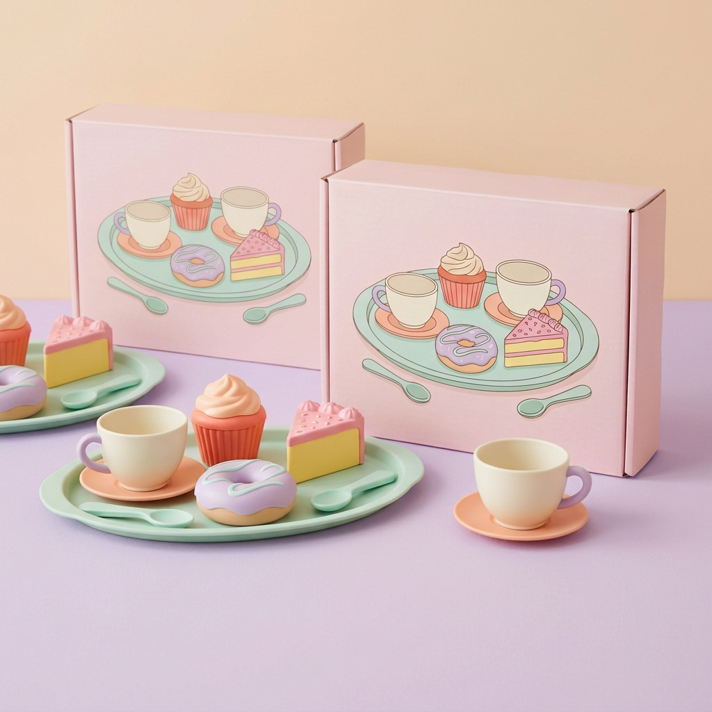 🧁 Little Patisserie Pretend-Play Dessert Set — A Pastel Café of Toy Cakes, Tiny Cups, and Stories to Share