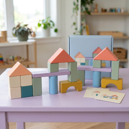 🏡 Little Architect Color Block Set — Build a Tiny Neighborhood of Rooftops, Archways, and Imaginative New Places