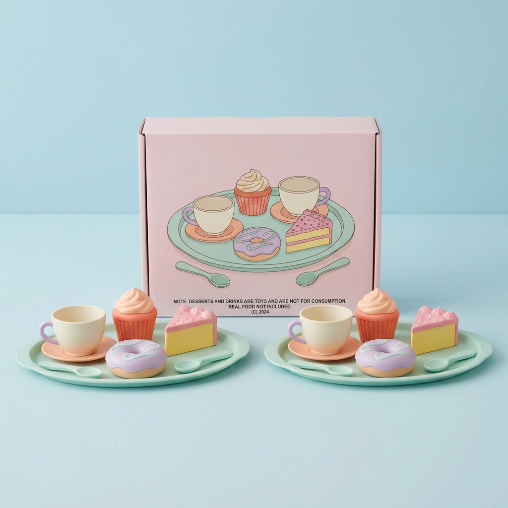 🧁 Little Patisserie Pretend-Play Dessert Set — A Pastel Café of Toy Cakes, Tiny Cups, and Stories to Share