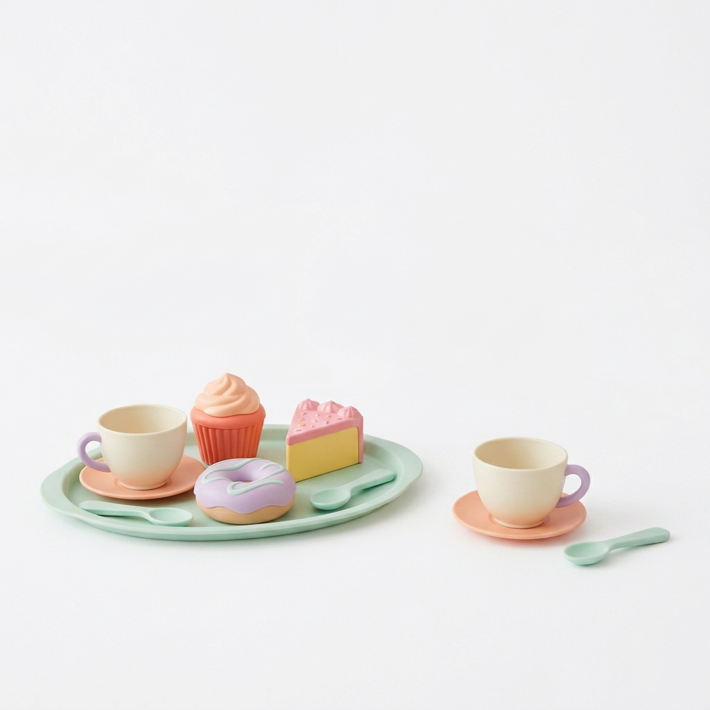 🧁 Little Patisserie Pretend-Play Dessert Set — A Pastel Café of Toy Cakes, Tiny Cups, and Stories to Share
