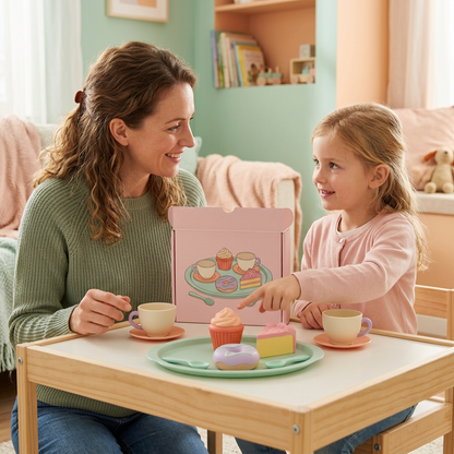 🧁 Little Patisserie Pretend-Play Dessert Set — A Pastel Café of Toy Cakes, Tiny Cups, and Stories to Share