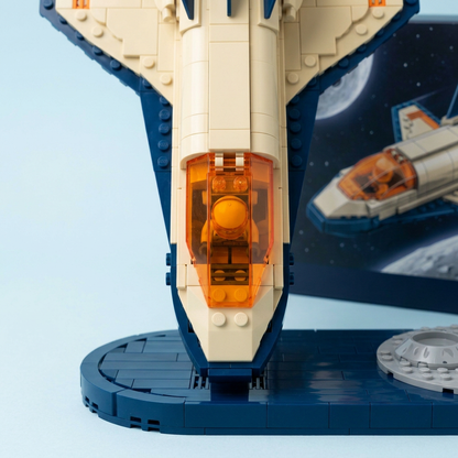 🚀 Orbit Explorer Brick Shuttle — Build Your Next Mission with a Colorful Spacecraft and a Moon-Inspired Display