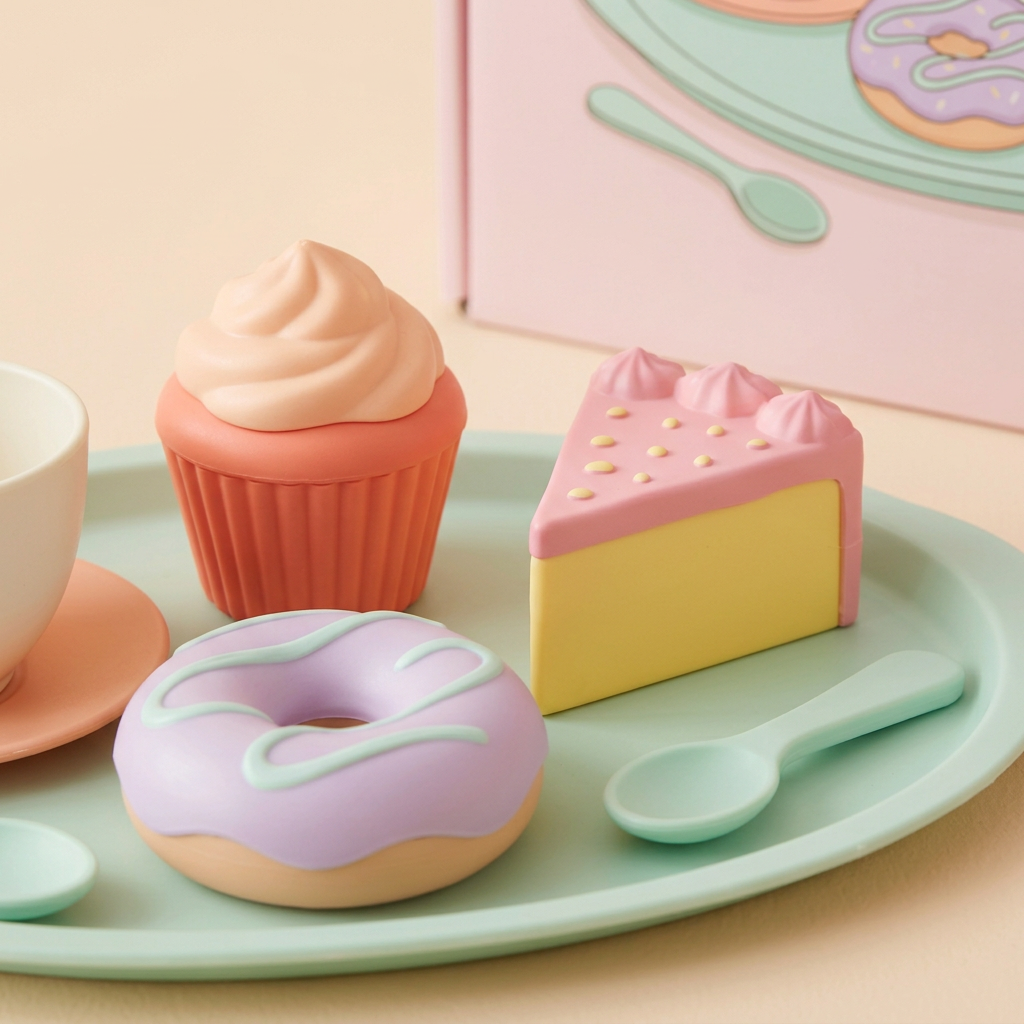 🧁 Little Patisserie Pretend-Play Dessert Set — A Pastel Café of Toy Cakes, Tiny Cups, and Stories to Share