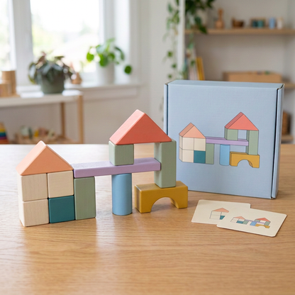 🏡 Little Architect Color Block Set — Build a Tiny Neighborhood of Rooftops, Archways, and Imaginative New Places