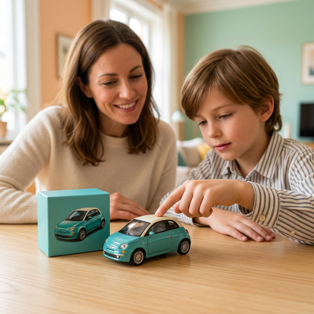 🚗 City Wanderer Mini Toy Coupe — Turquoise Charm, an Ivory Roof, and a Little Journey Waiting to Happen