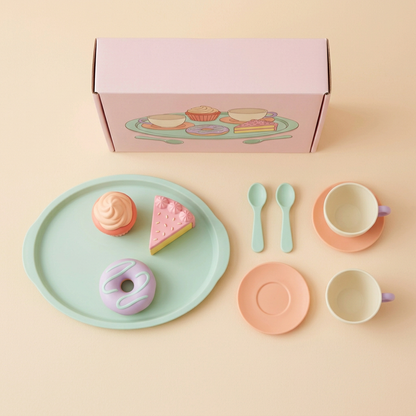 🧁 Little Patisserie Pretend-Play Dessert Set — A Pastel Café of Toy Cakes, Tiny Cups, and Stories to Share