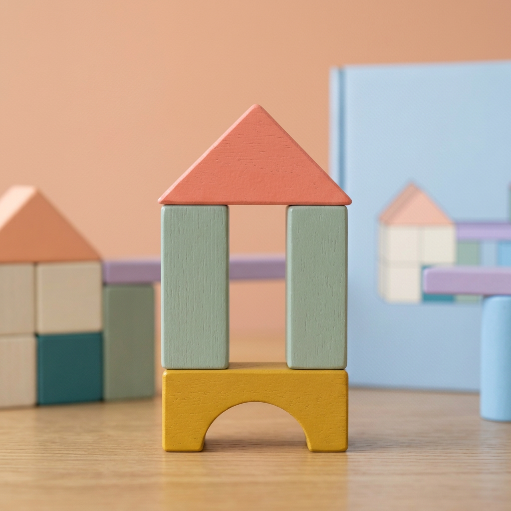 🏡 Little Architect Color Block Set — Build a Tiny Neighborhood of Rooftops, Archways, and Imaginative New Places