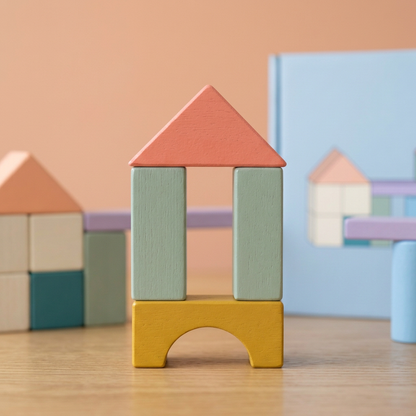 🏡 Little Architect Color Block Set — Build a Tiny Neighborhood of Rooftops, Archways, and Imaginative New Places