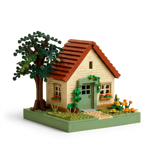 🌲 Forest Hideaway Mini Brick Cottage — A Colorful Little Woodland Escape to Build, Admire, and Make Your Own