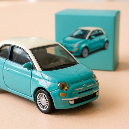 🚗 City Wanderer Mini Toy Coupe — Turquoise Charm, an Ivory Roof, and a Little Journey Waiting to Happen