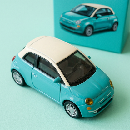 🚗 City Wanderer Mini Toy Coupe — Turquoise Charm, an Ivory Roof, and a Little Journey Waiting to Happen