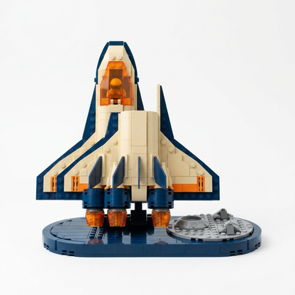 🚀 Orbit Explorer Brick Shuttle — Build Your Next Mission with a Colorful Spacecraft and a Moon-Inspired Display