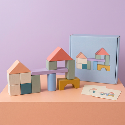 🏡 Little Architect Color Block Set — Build a Tiny Neighborhood of Rooftops, Archways, and Imaginative New Places