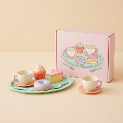 🧁 Little Patisserie Pretend-Play Dessert Set — A Pastel Café of Toy Cakes, Tiny Cups, and Stories to Share