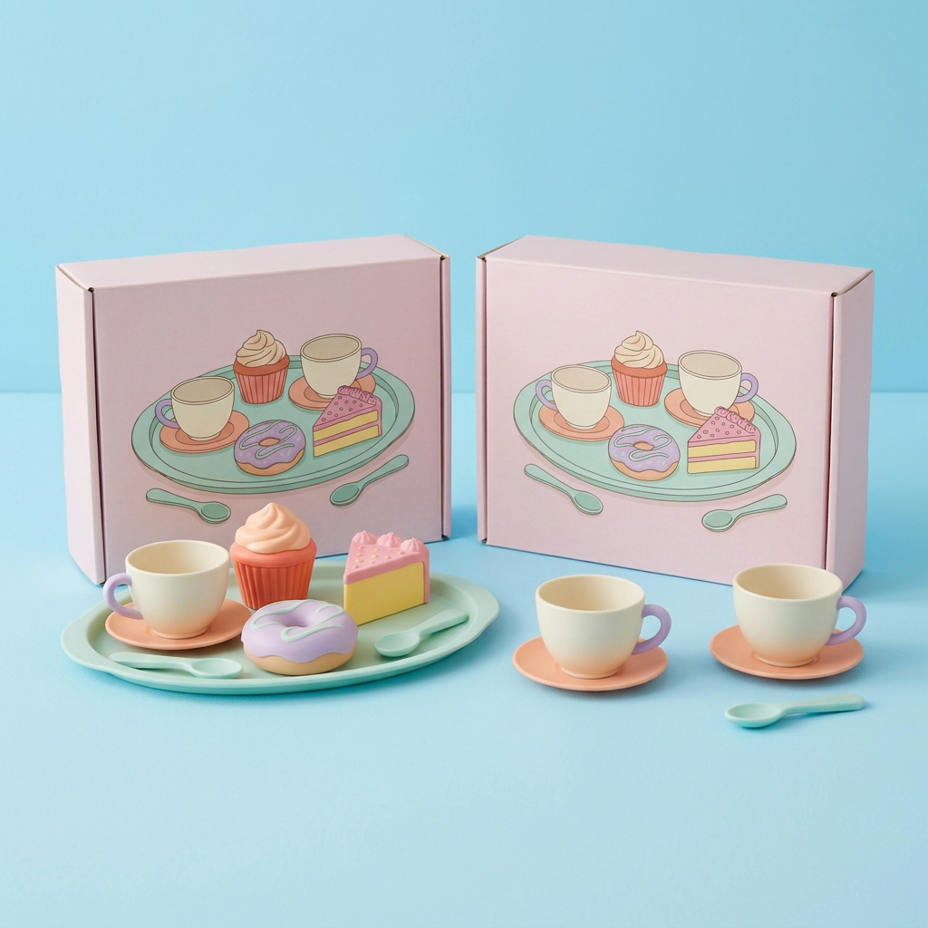 🧁 Little Patisserie Pretend-Play Dessert Set — A Pastel Café of Toy Cakes, Tiny Cups, and Stories to Share